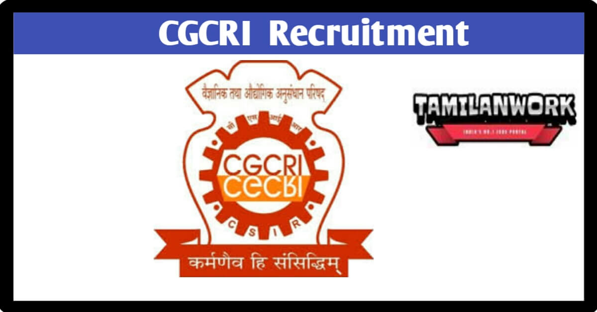 CGCRI Recruitment