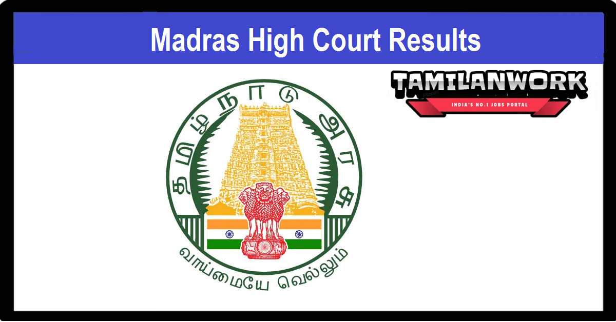 Madras High Court Office Assistant Result