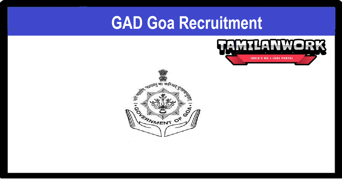 GAD Goa Recruitment