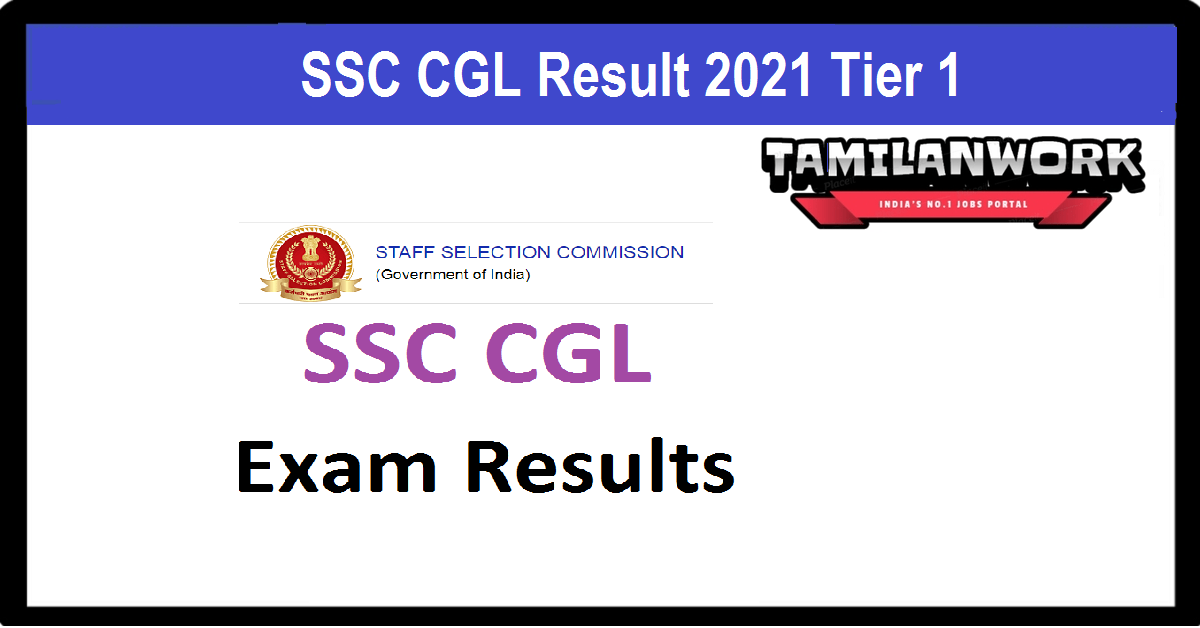 SSC CGL Result 2021 Tier 1