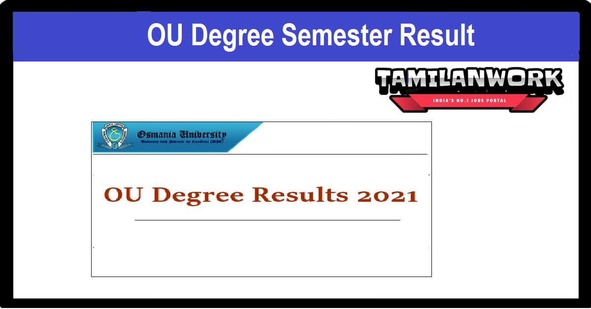 OU UG Degree Semester Result 2022