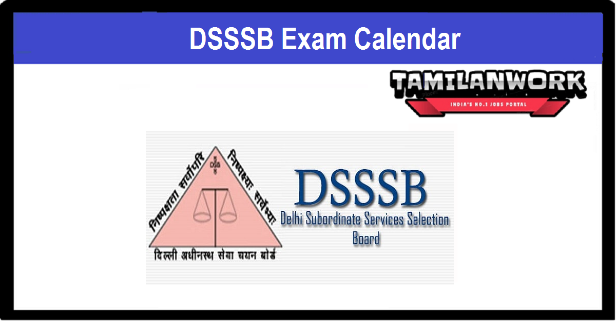 DSSSB Tentative Exam Calendar 