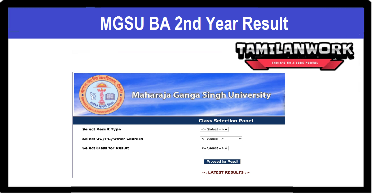 MGSU BA 2nd Year Result