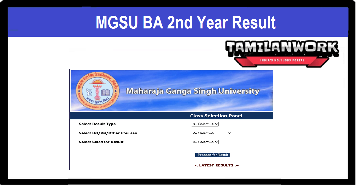 MGSU BA 2nd Year Result 2021