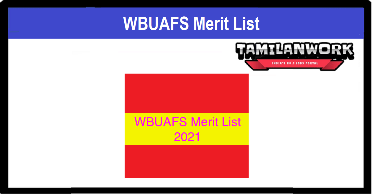 WBUAFS Merit List 2021