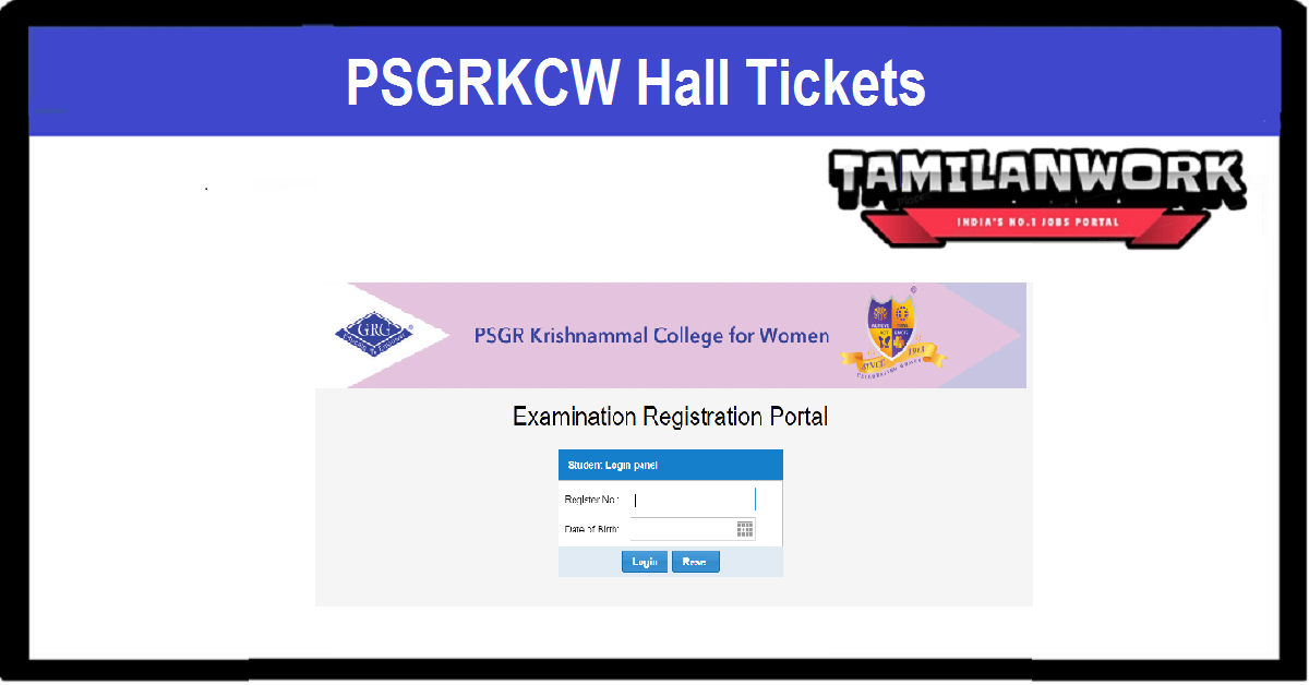 PSGR Krishnammal College Hall ticket