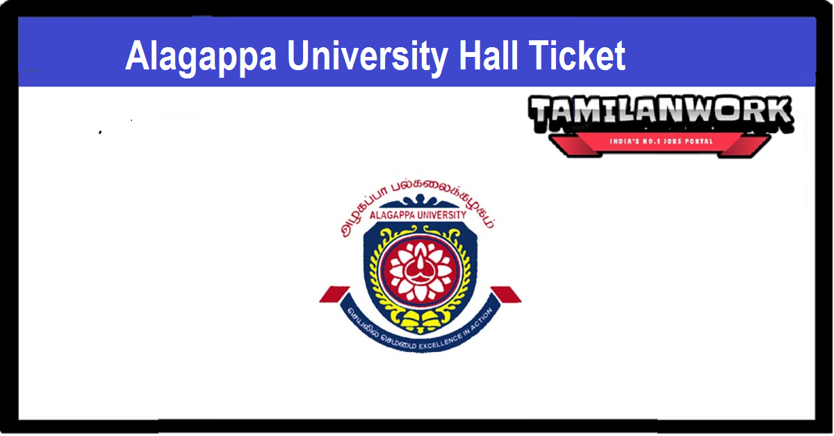 Alagappa University Online Exam Hall Ticket 2022