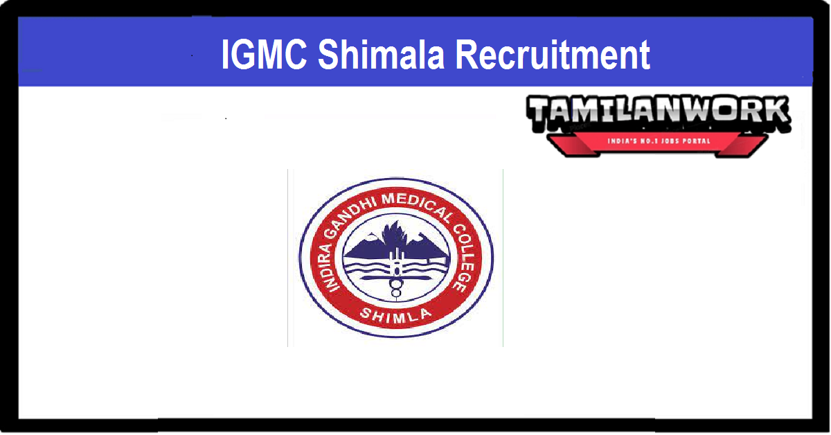 IGMC Shimla Recruitment