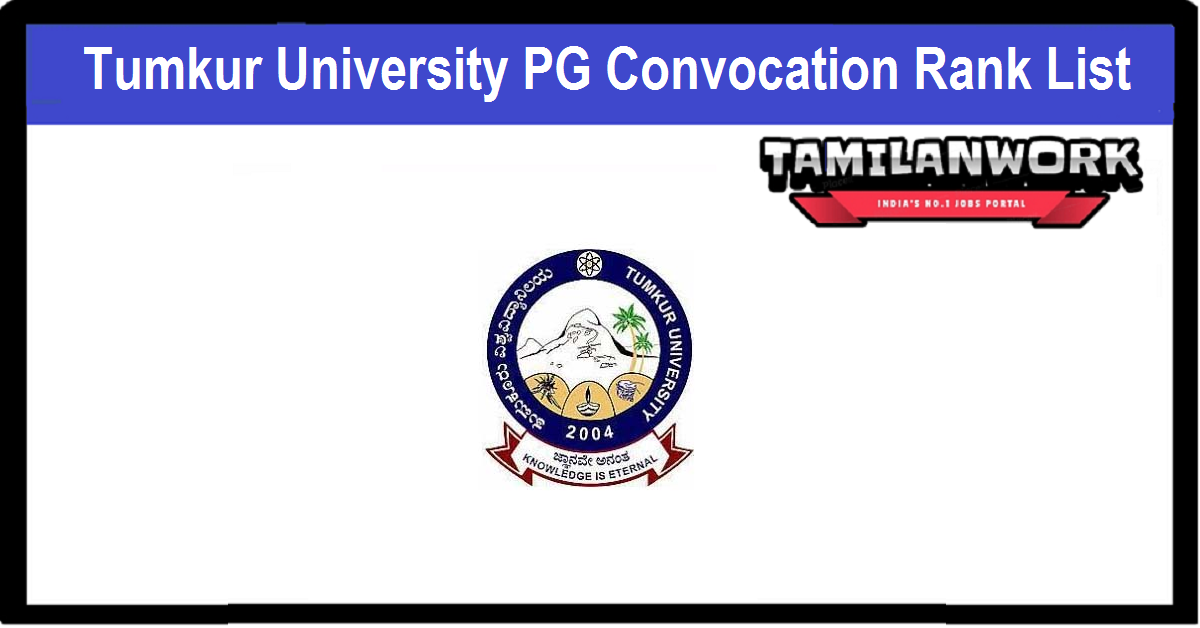 Tumkur University PG Convocation Rank List 