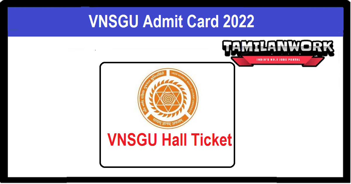 VNSGU Sem 5 Hall Ticket 2022