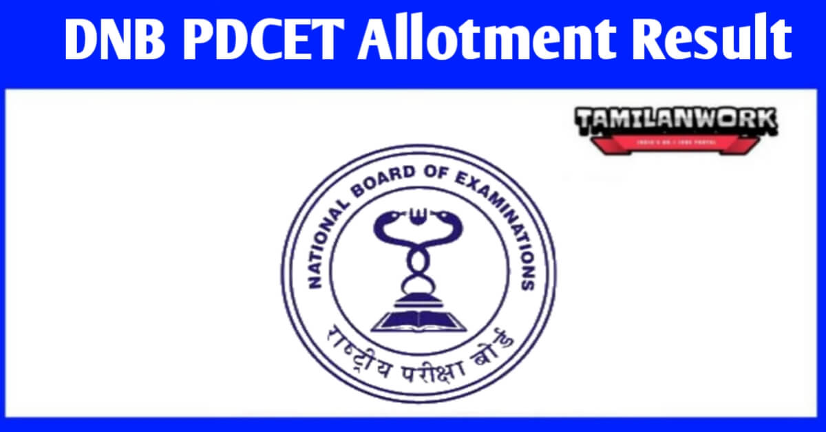 DNB PDCET 1st Round Seat Allotment Result