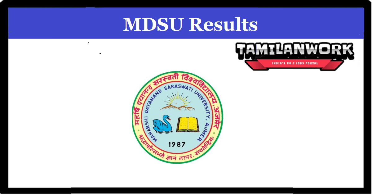 MDSU B Sc 2nd Year Result 2022