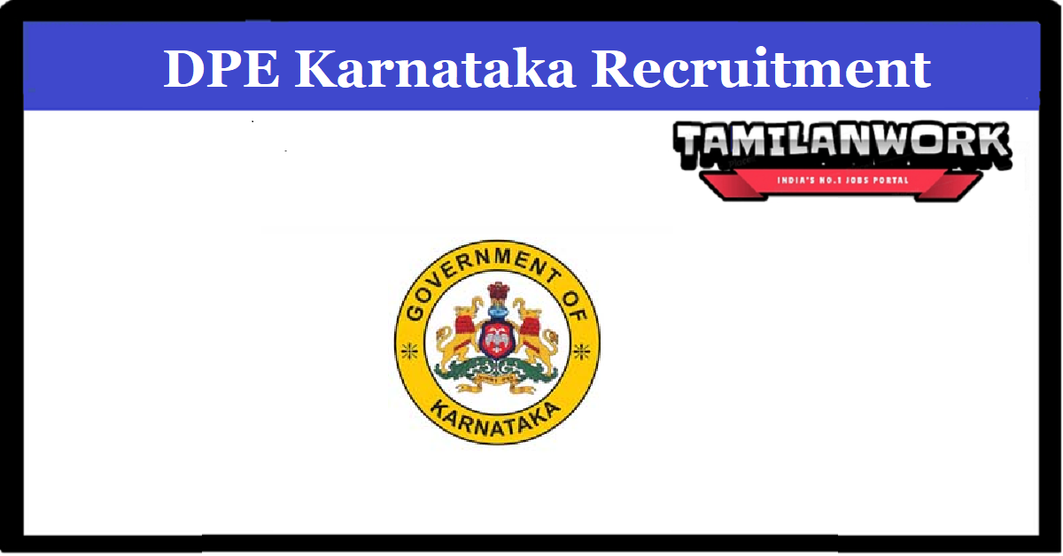 DPE Karnataka Recruitment