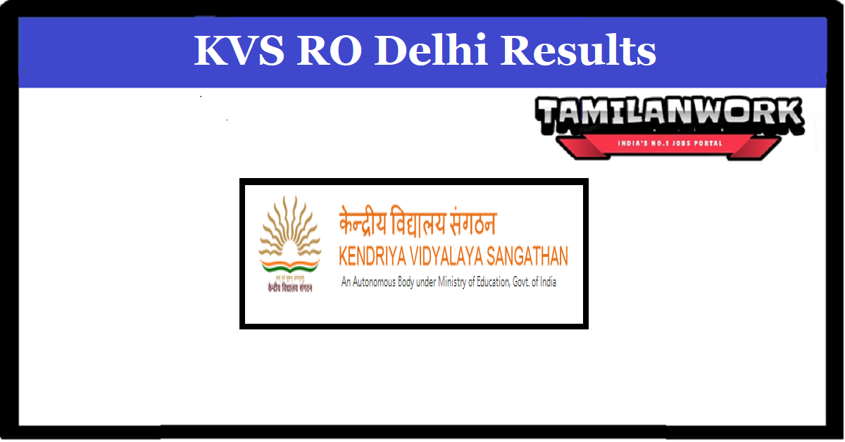 KVS RO Delhi Result 2022