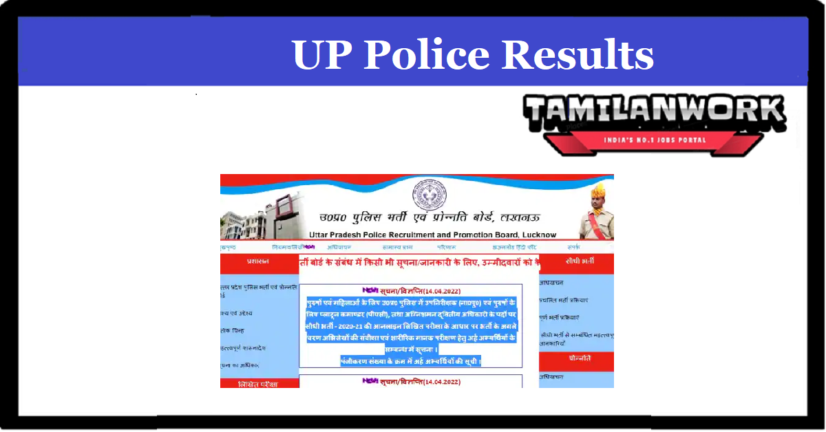 UP Police SI Final Result