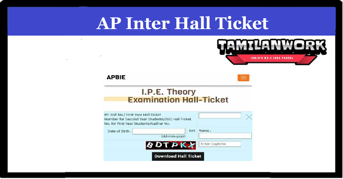 AP Inter Hall ticket Download 2022