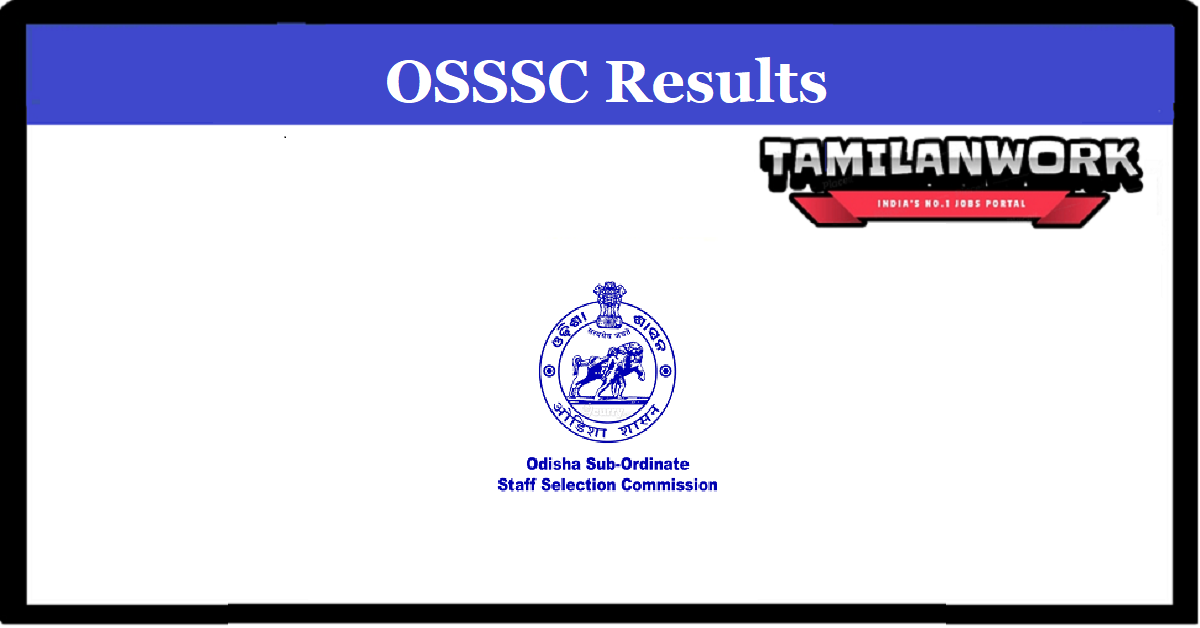 OSSSC Livestock Inspector Result 2022