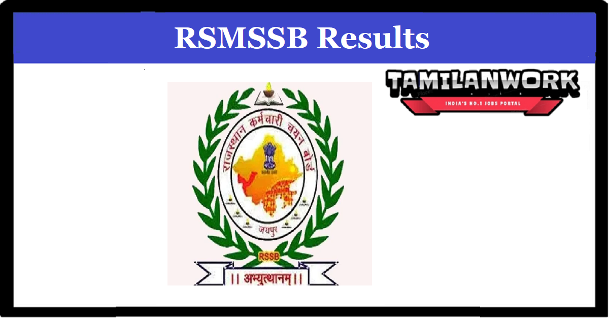 RSMSSB Livestock Assistant Result 2022