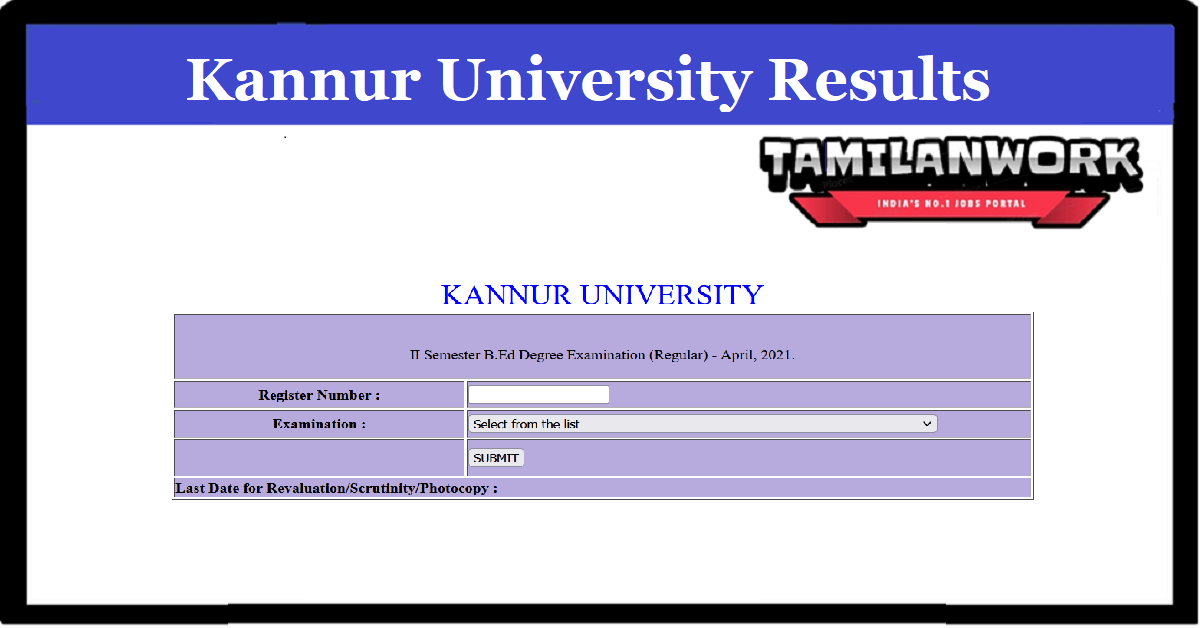 Kannur University 5th Sem Result