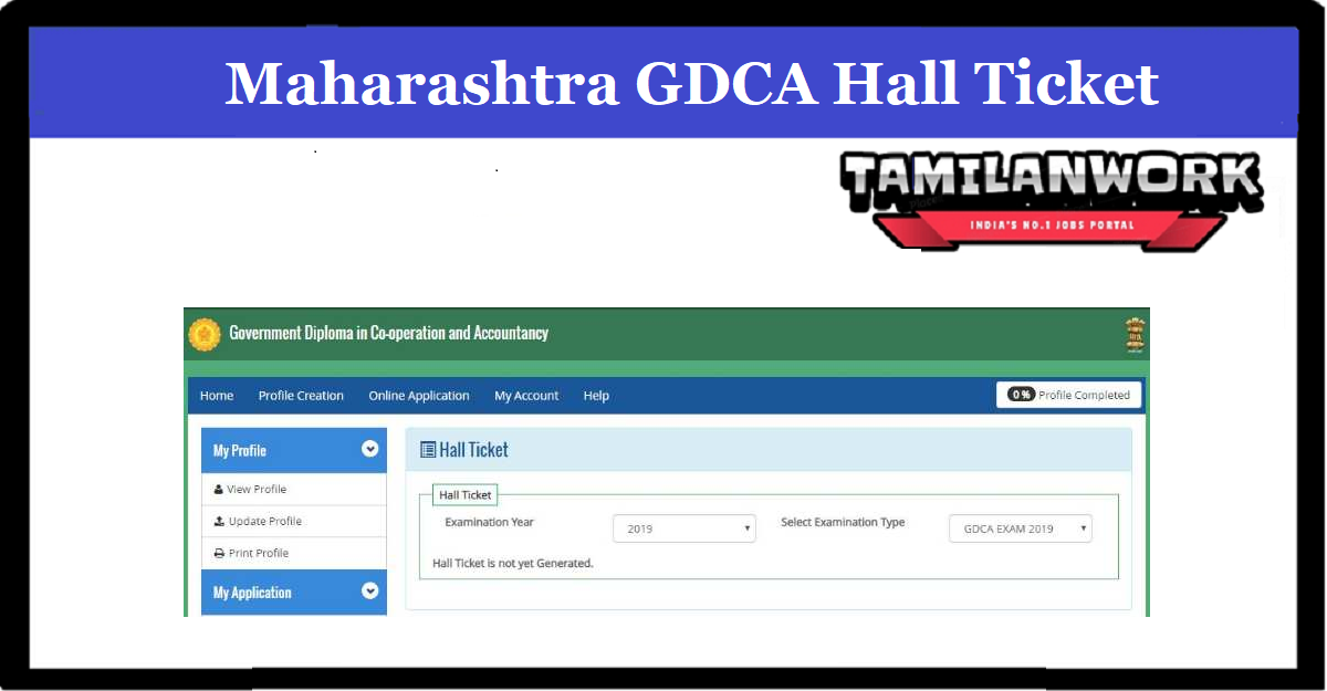 Maharashtra GDCA Admit Card