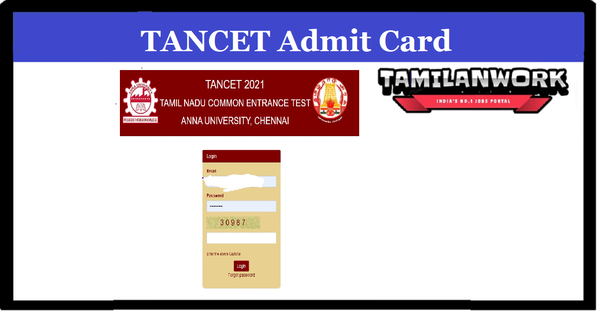 TANCET Admit Card