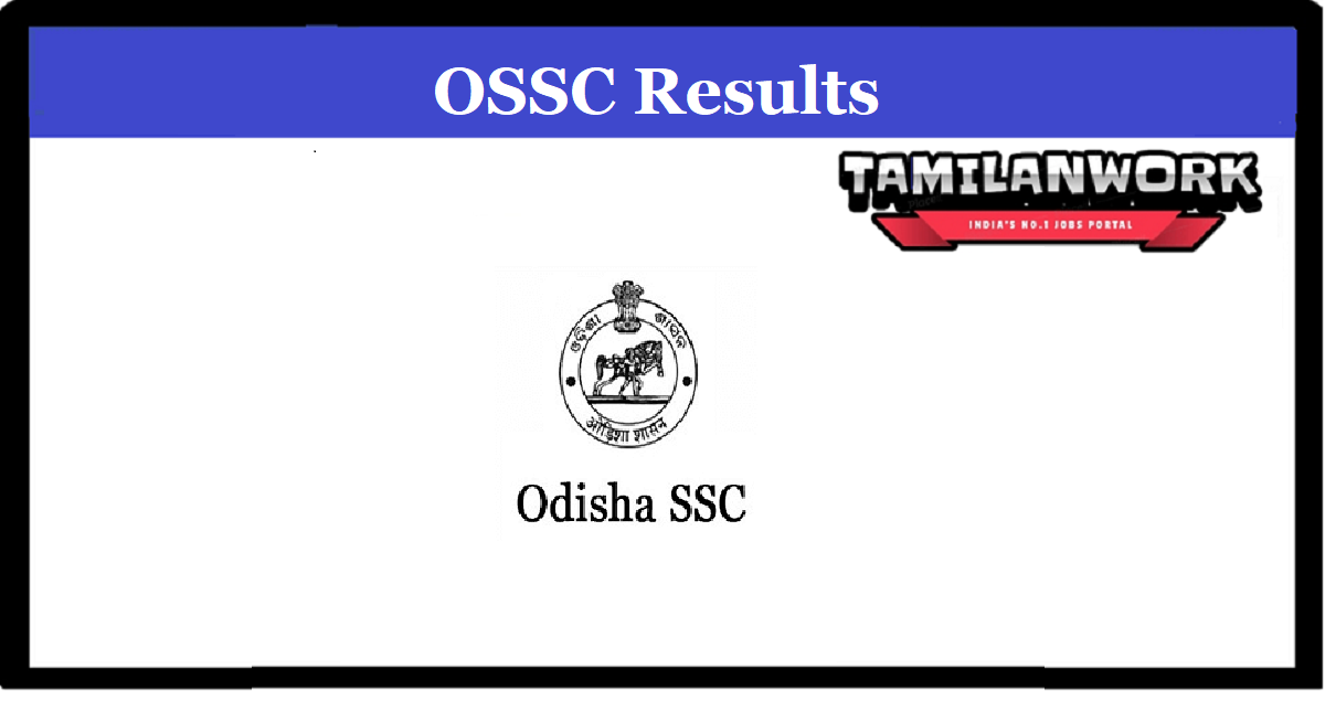 OSSC Junior Clerk Result 2022
