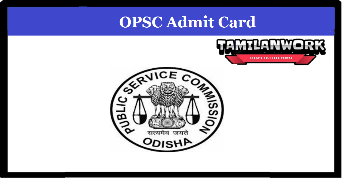 OPSC PGT Admit Card