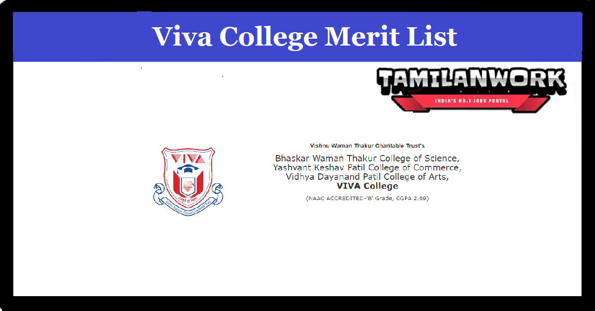 Viva College Merit List 2022