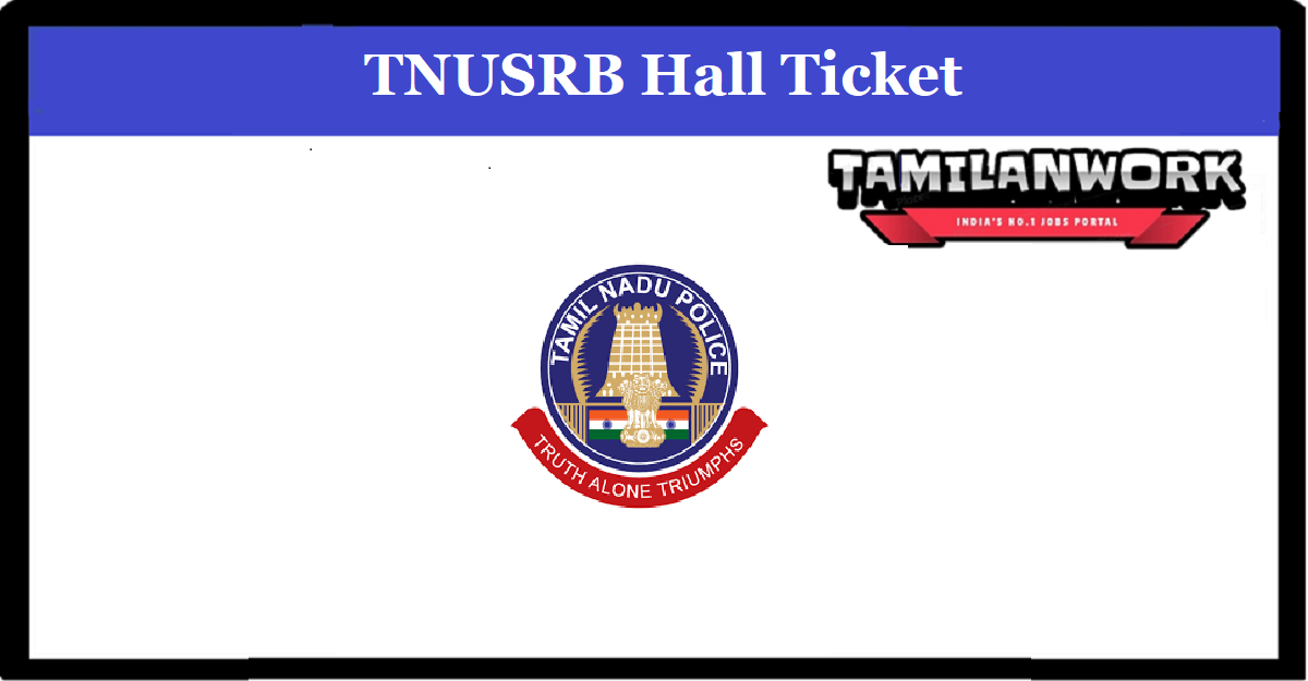 TNUSRB SI Hall Ticket 2022