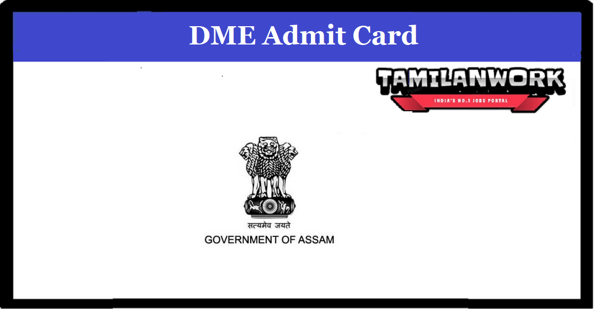 DME Assam Grade 4 Admit Card