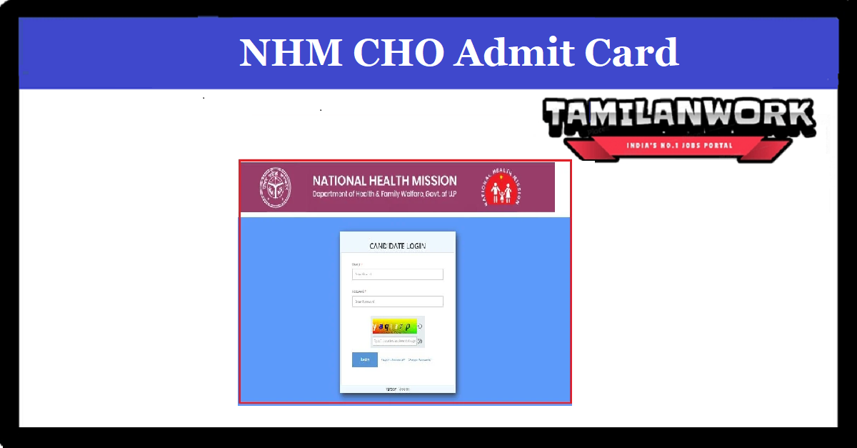 NHM UP CHO Admit Card 2022