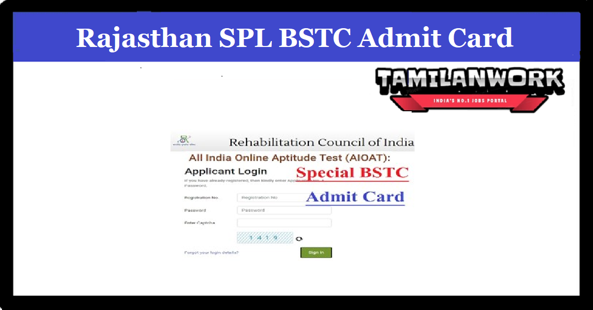 Rajasthan BTSC Pre D.El.Ed Admit Card Rajasthan BTSC Pre D.El.Ed Admit Card