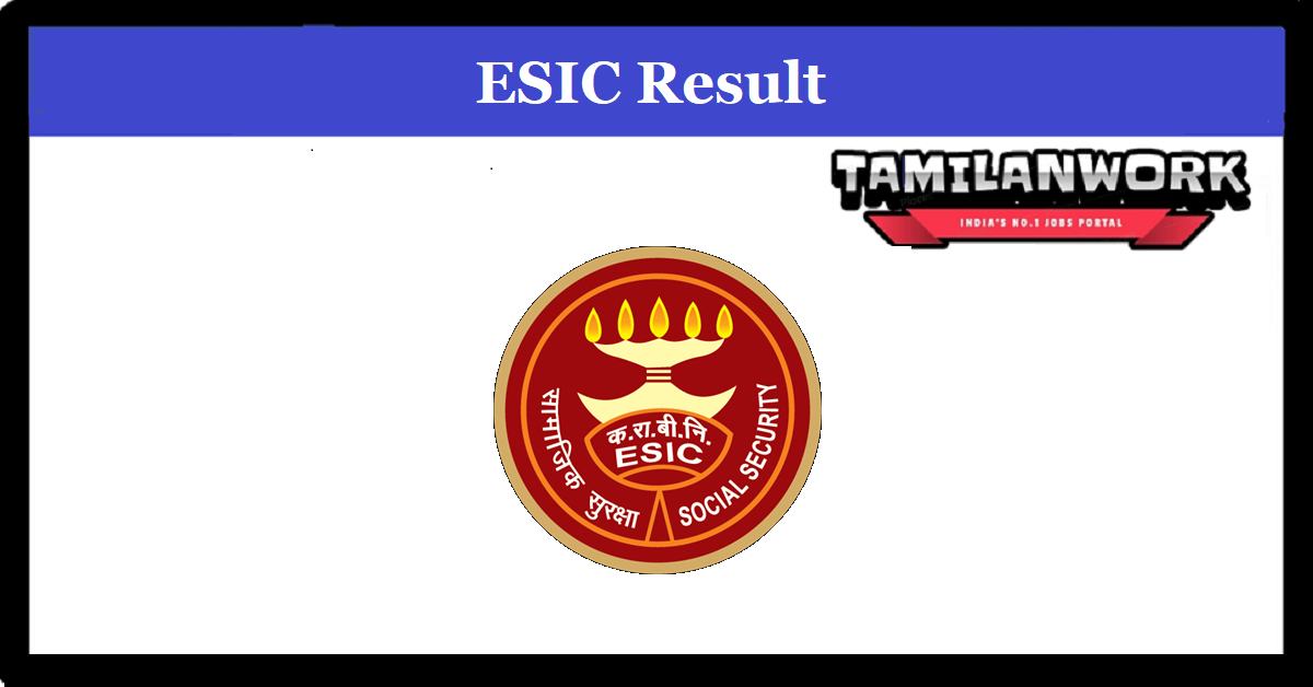 ESIC SSO Mains Result 2022