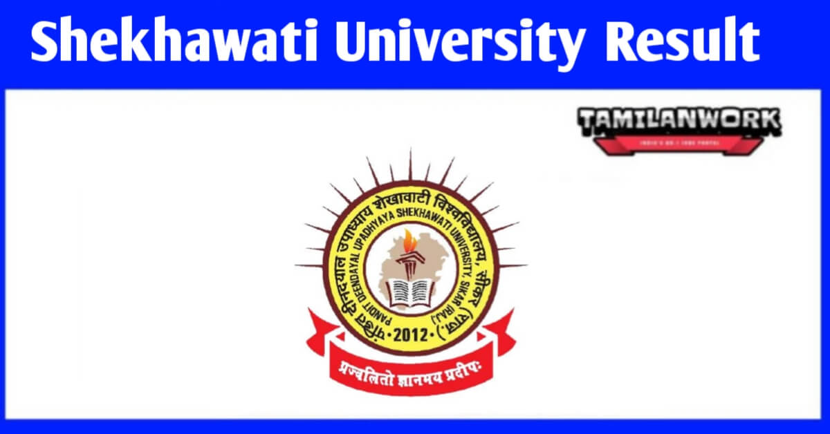 Shekhawati University BSc 3rd Year Result