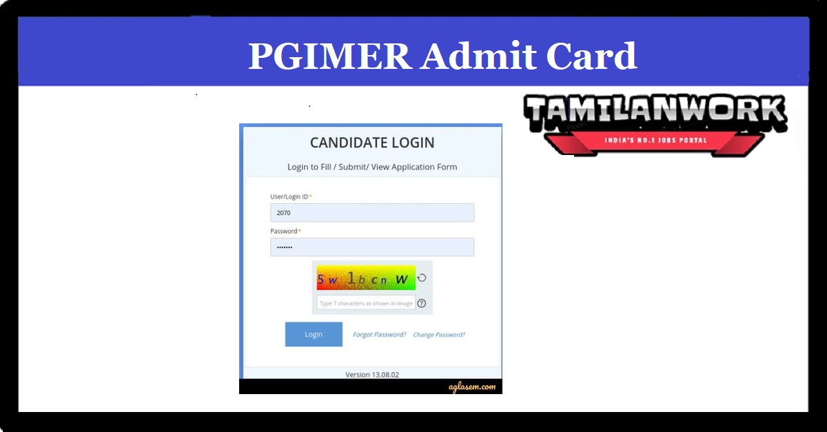 PGIMER ICMR JRF Admit Card