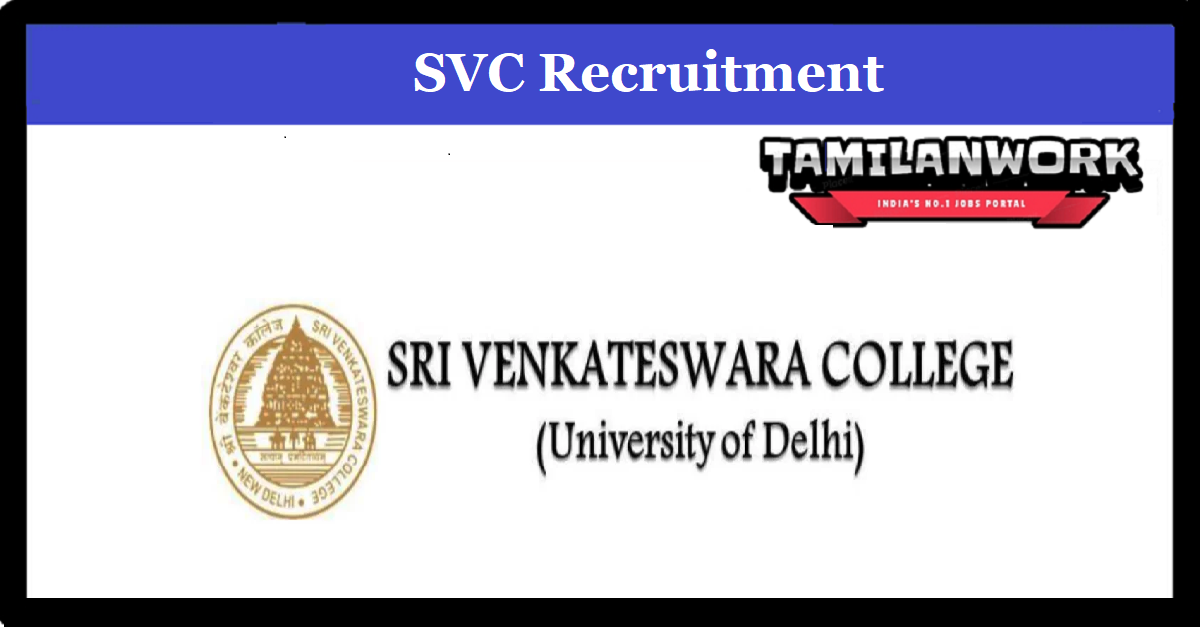 Sri Venkateswara College Recruitment