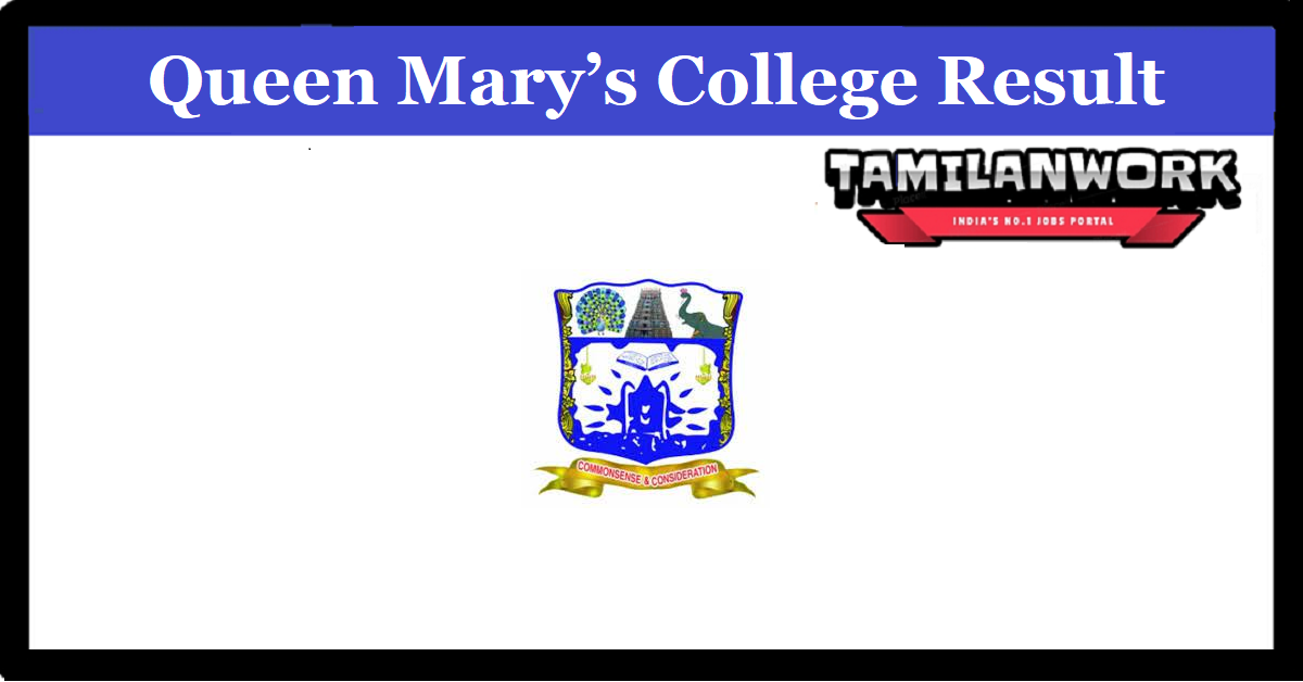 Queen Mary’s College Chennai Result