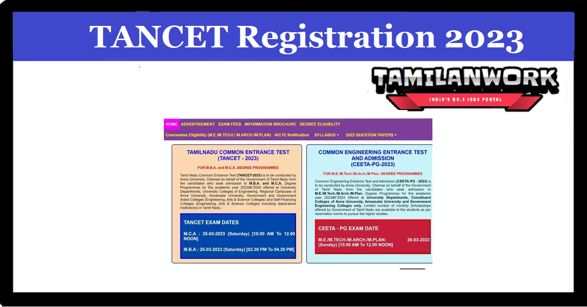 TANCET Online Application Form