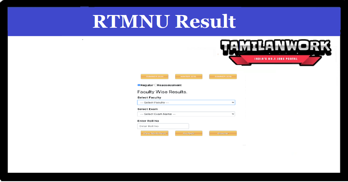 RTMNU 3rd 5th Sem Result