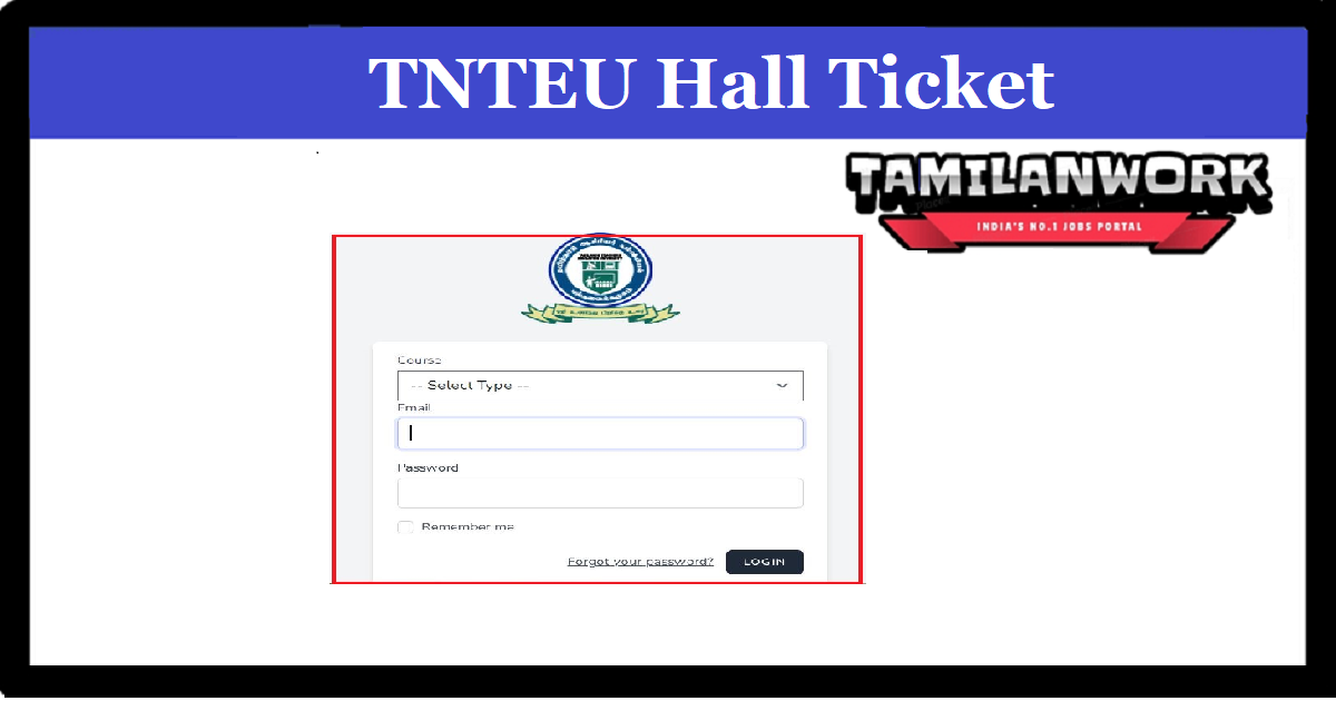 TNTEU Hall Ticket