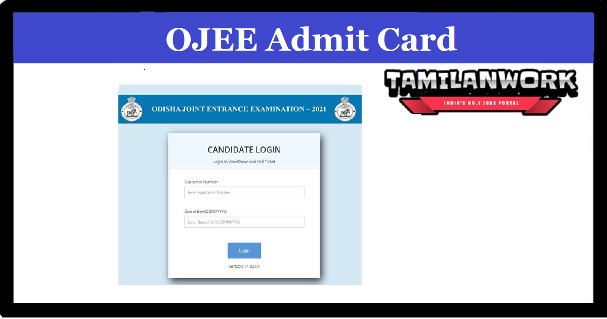 OJEE Admit Card