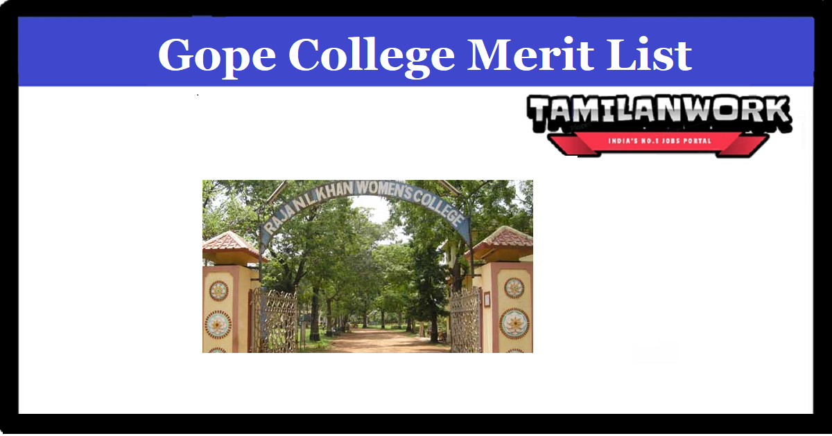 Gope College 2nd Admission List