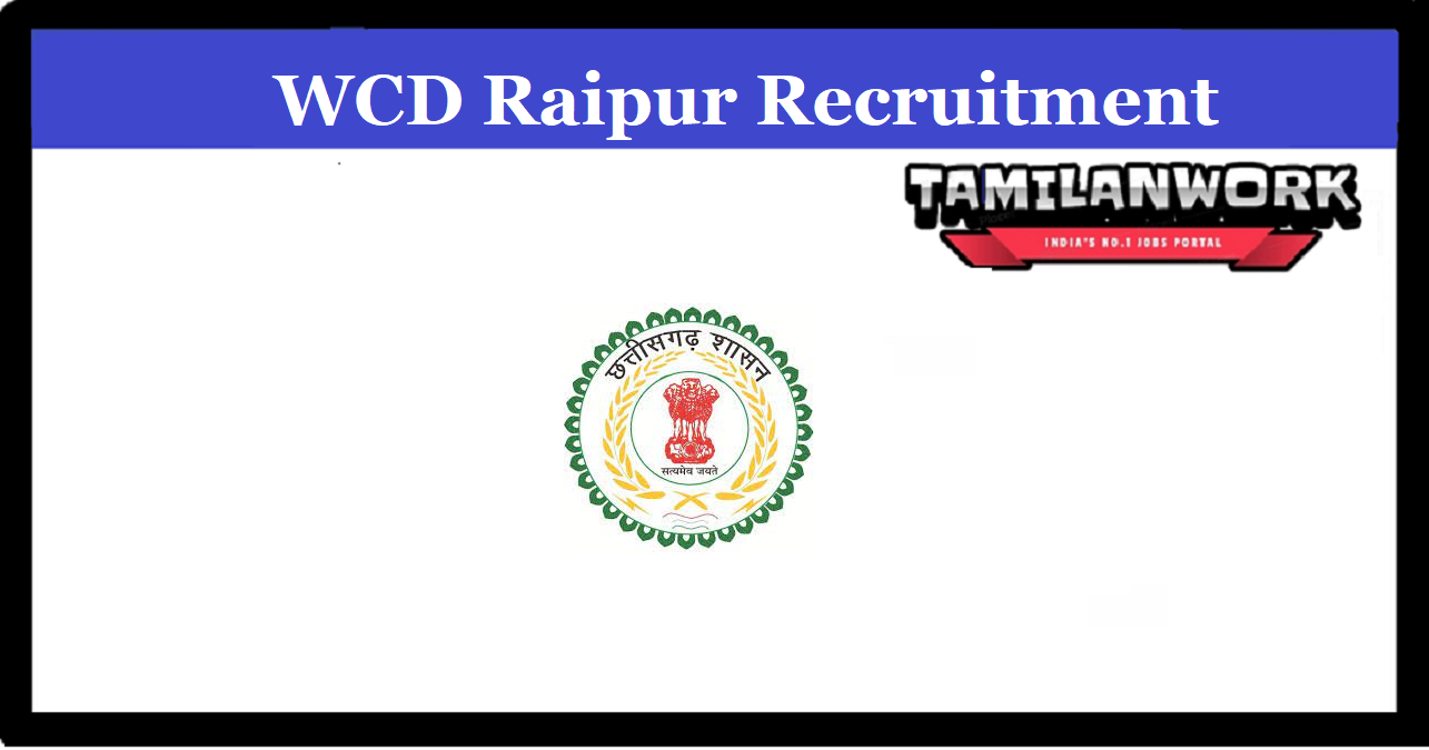 WCD Raipur Recruitment 