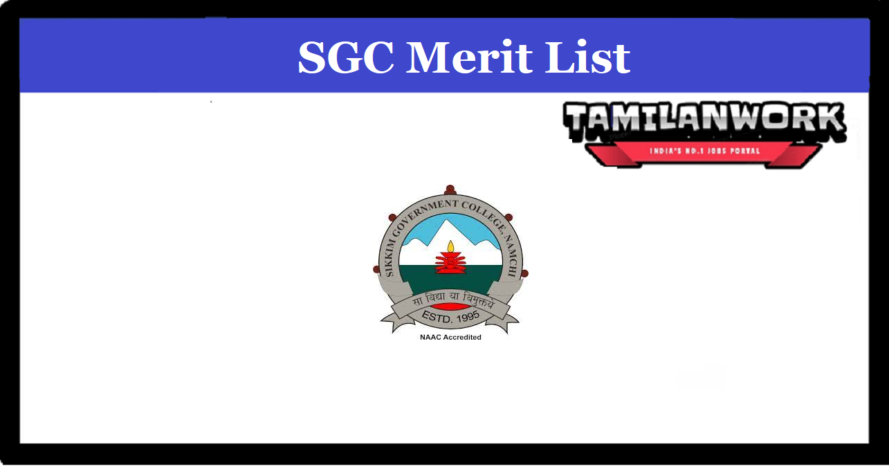 Sikkim Government College 2nd Merit List