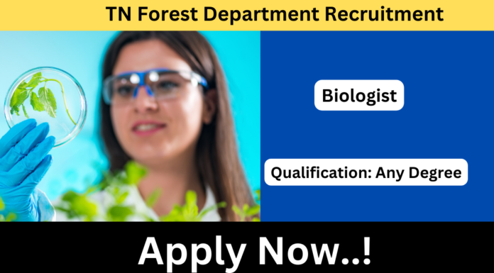 TN Forest Recruitment 2024