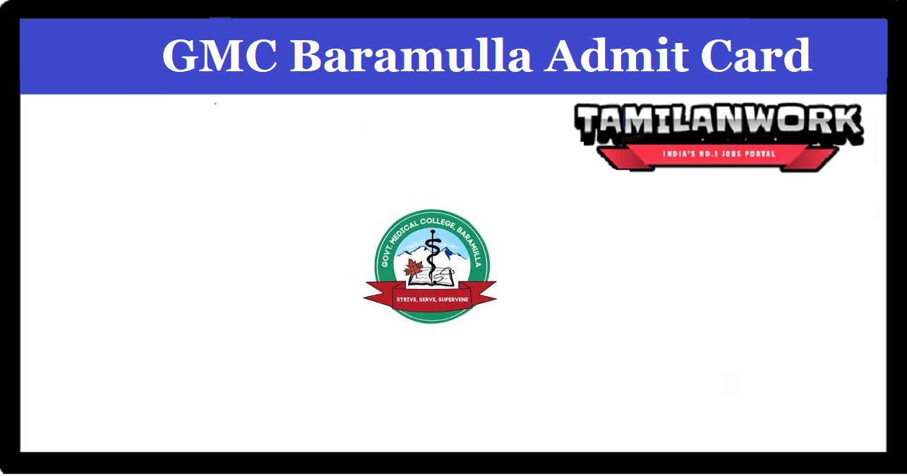 GMC Baramulla Staff Nurse Admit Card