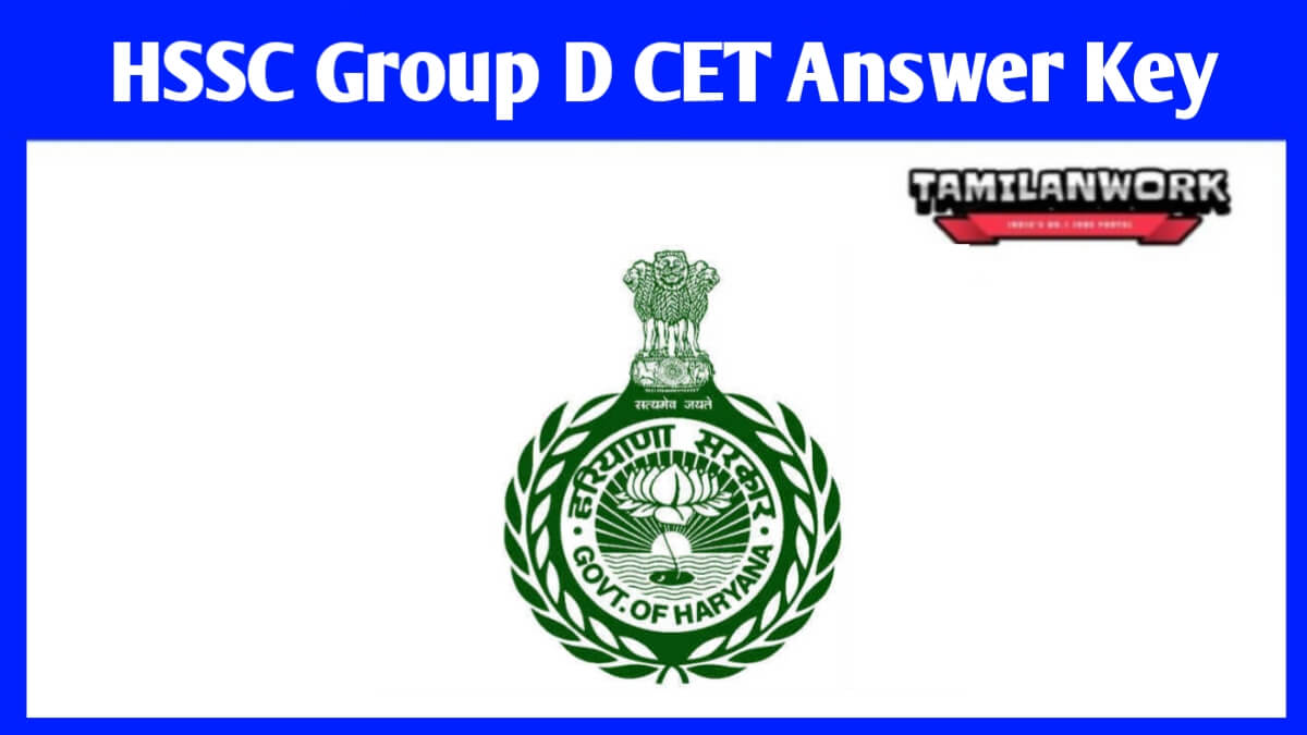 HSSC Group D CET Answer Key 2023