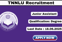 TNNLU Recruitment 2025