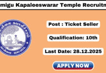 Chennai Arulmigu Kapaleeswarar Temple Recruitment 2025 Apply 19 Ticket Seller Posts Chennai Arulmigu Kapaleeswarar Temple Recruitment 2025