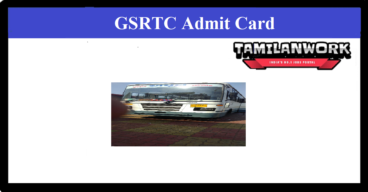 GSRTC Driver Admit Card